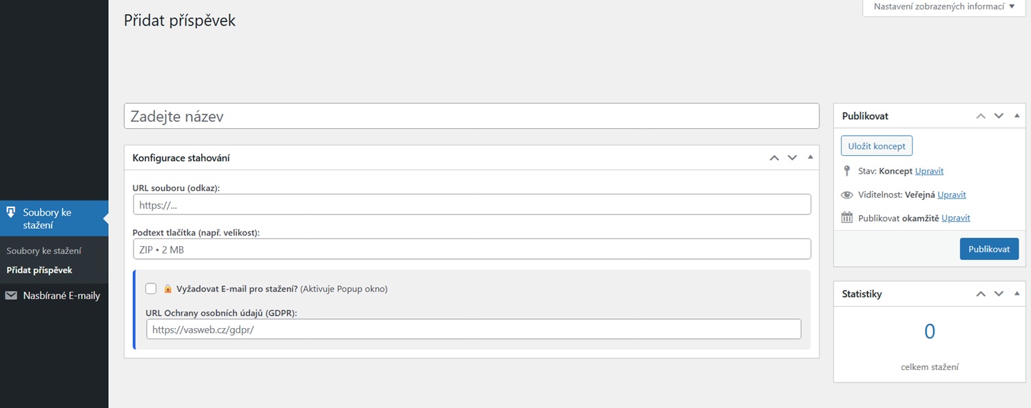 Ukázka webové stránky