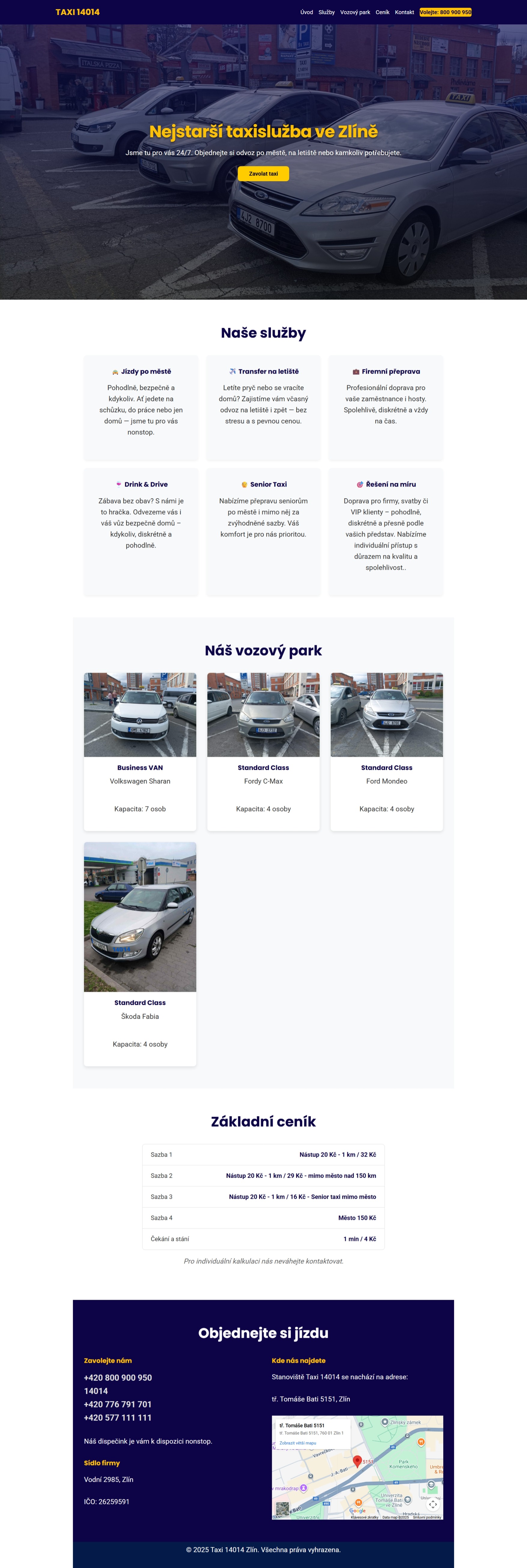 Nový web Taxi14014.cz