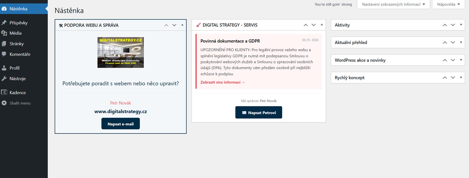 Ukázka webové stránky