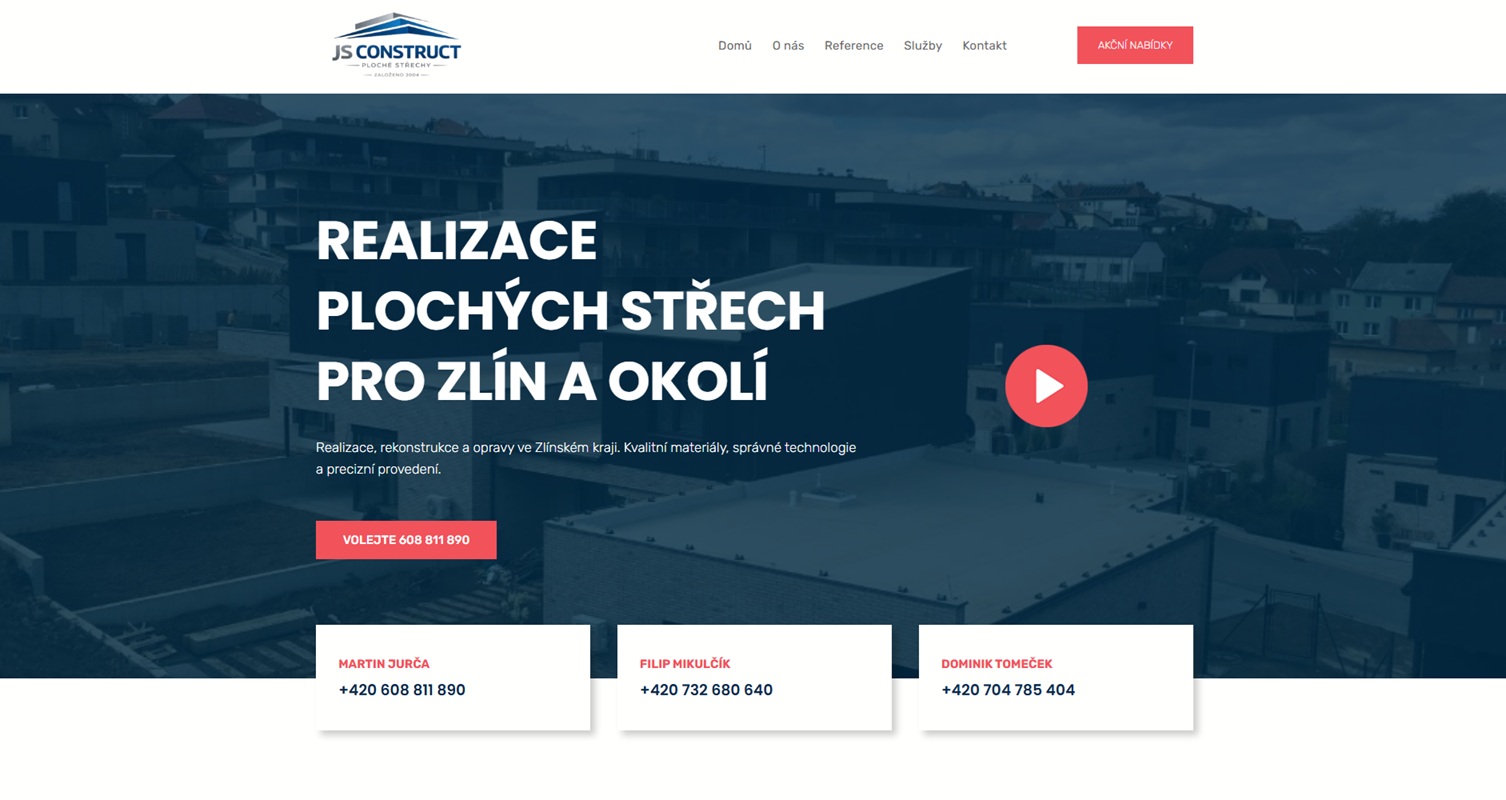 Ukázka webové stránky